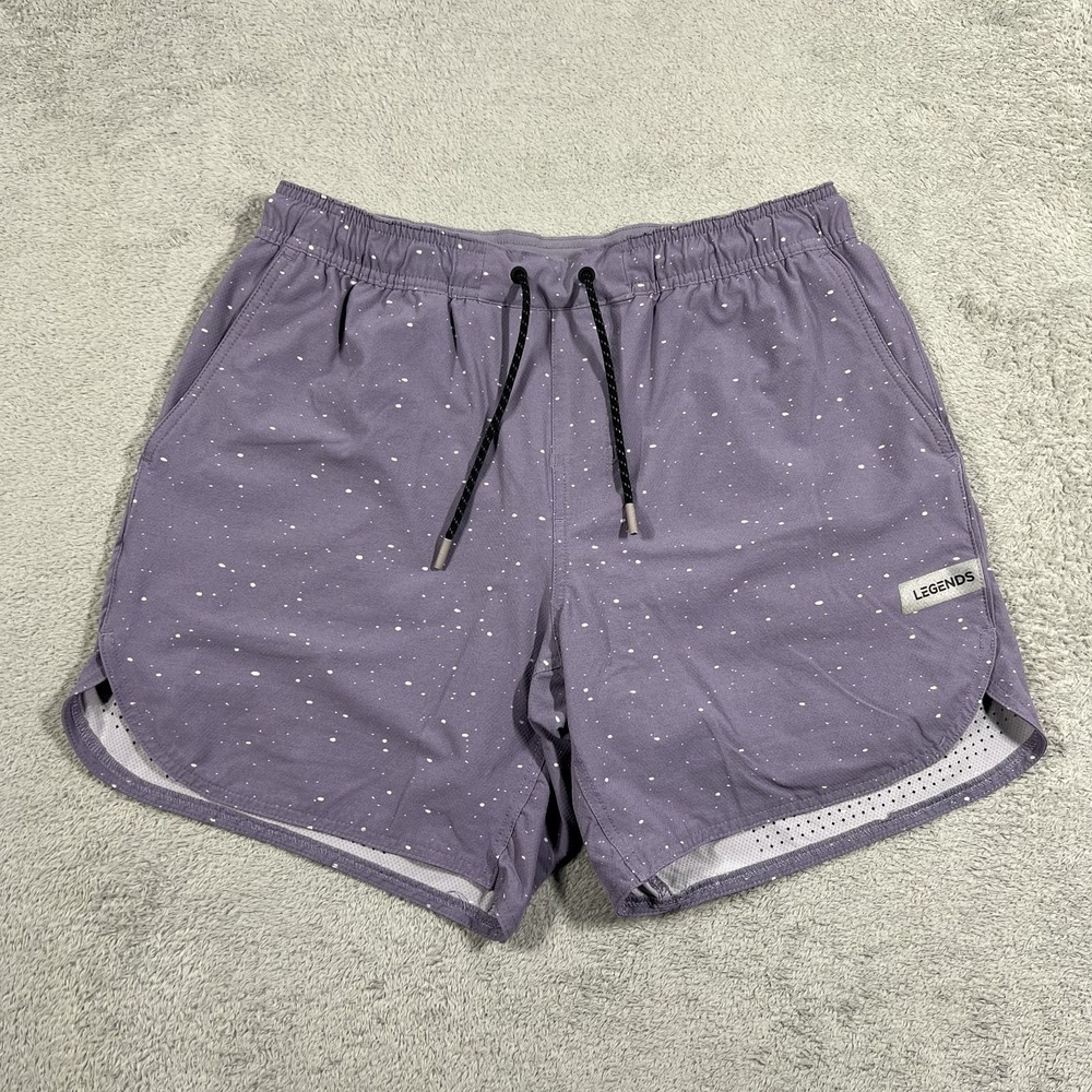 Legends Luka Shorts Mens Large Purple Athletic Performance Lined Gym Training